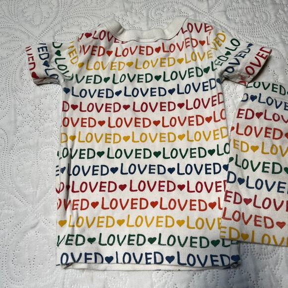 Hanna Andersson LOVED Organic Short John PJs Size 2T - Picture 3 of 7